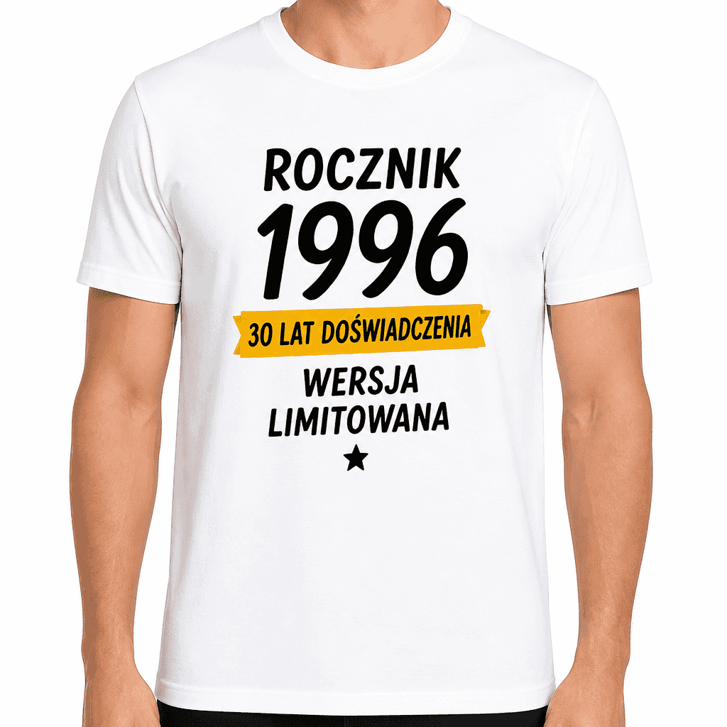 Koszulka na 30. urodziny – Rocznik 1996 30 lat doświadczenia wersja limitowana