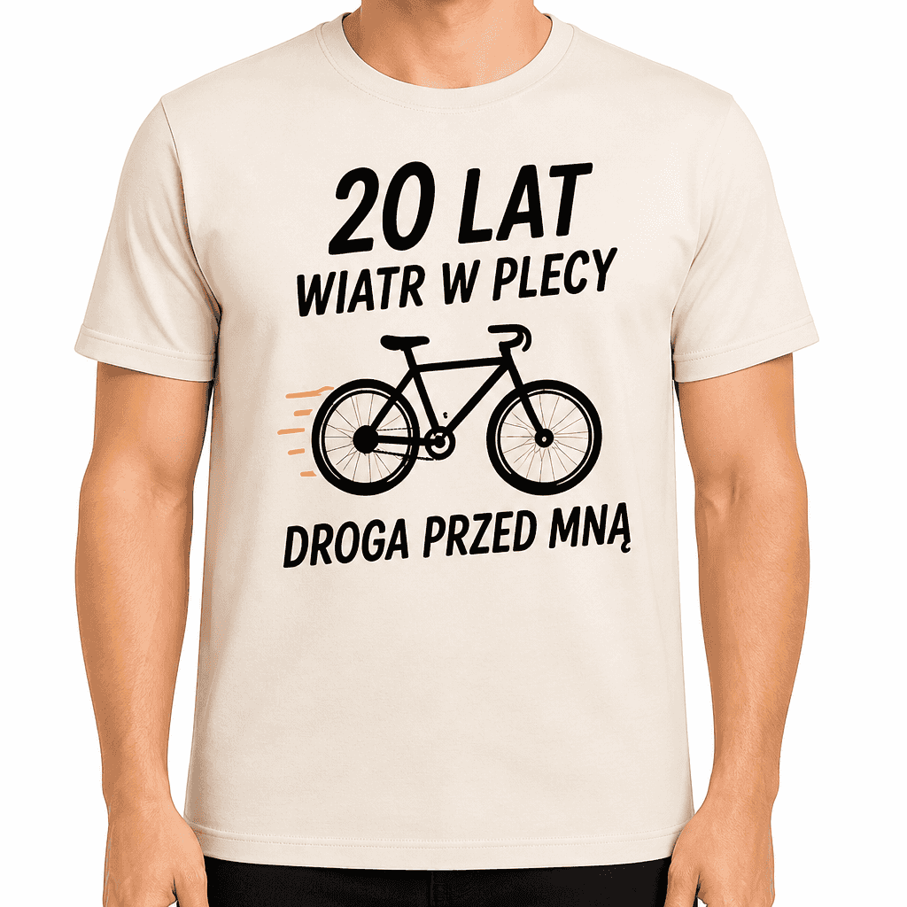 Koszulka na 20. urodziny – 20 lat wiatr w plecy droga przed mną
