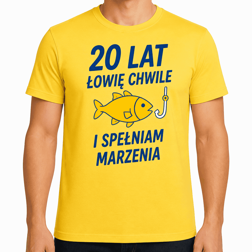 Koszulka na 20. urodziny – 20 lat łowię chwile i spełniam marzenia