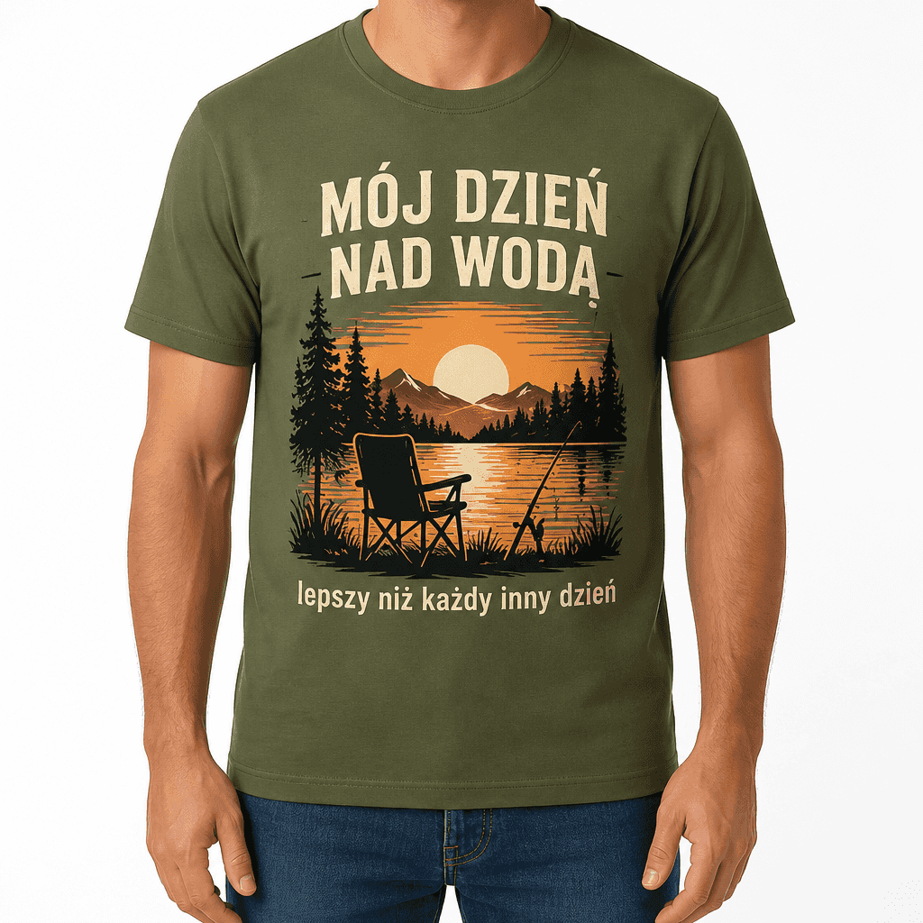 Koszulka wędkarska – MÓJ DZIEŃ NAD WODĄ