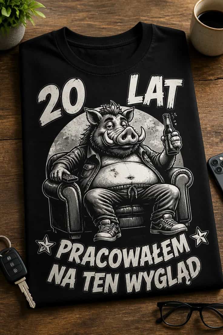 Koszulka 20 lat pracowałem na ten wygląd