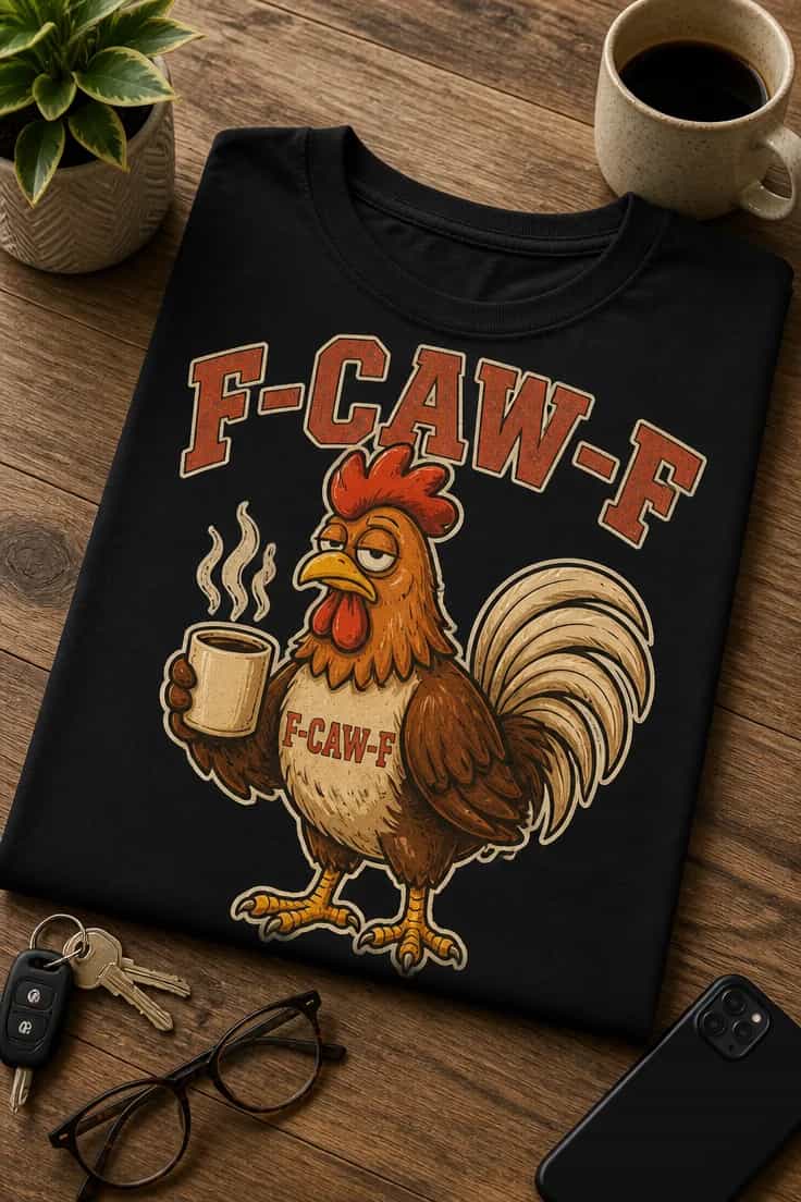 Koszulka z krótkim motywem – F-caw-f 4