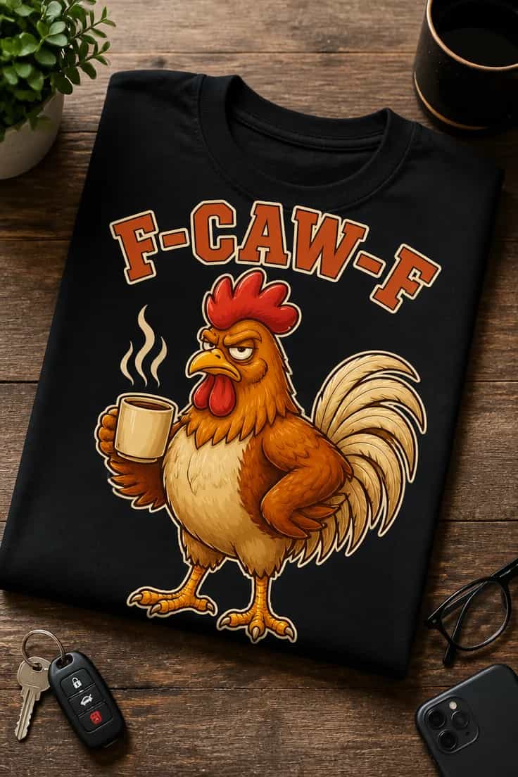Koszulka z krótkim motywem – F-caw-f 5