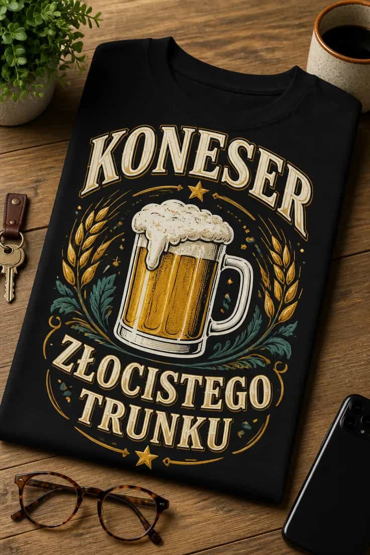 Koszulka dla fana piwa – Koneser Złocistego Trunku