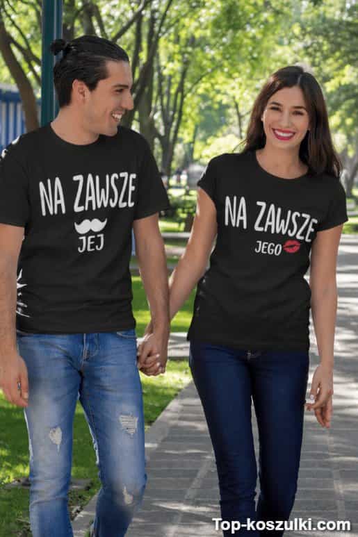 Koszulka dla par jej jego na zawsze