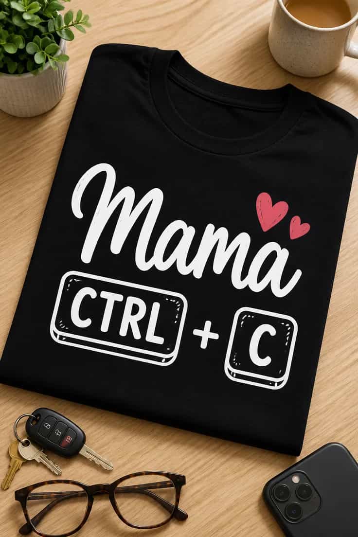 Koszulka dla mamy – Mama Ctrl + C