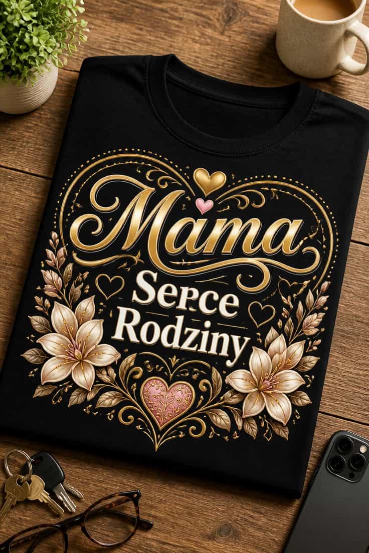 Koszulka dla mamy – Mama Serce Rodziny