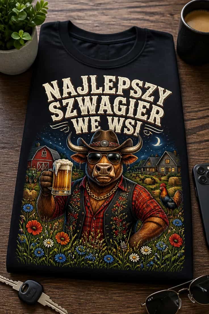 Koszulka dla szwagra – Najlepszy Szwagier We Wsi