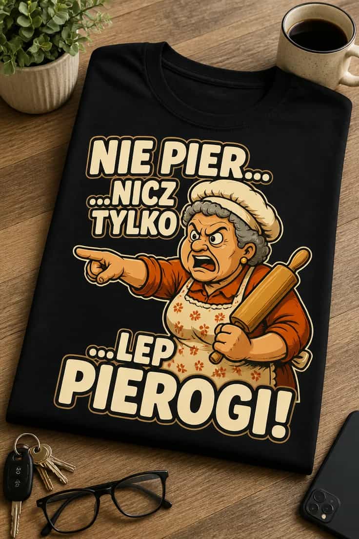 Koszulka nie piernicz, lepiej lep pierogi