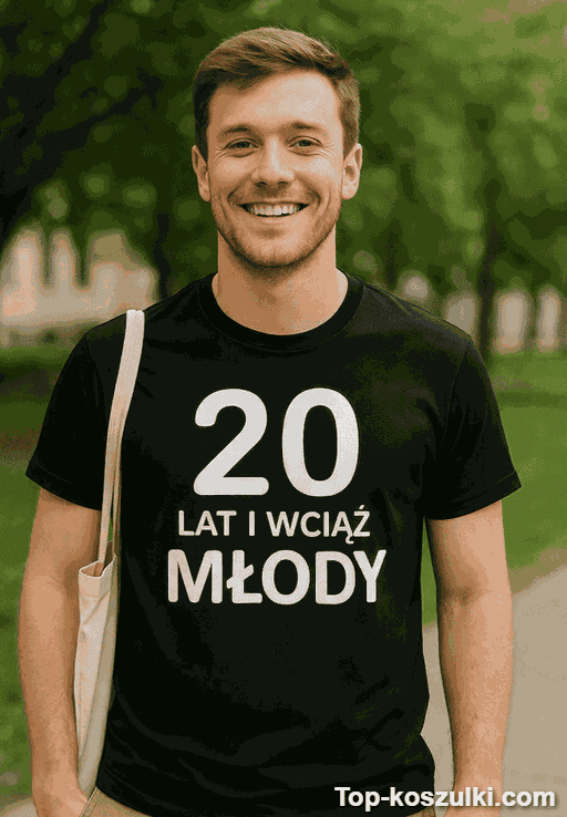 Śmieszna koszulka 20 lat wciąż młody
