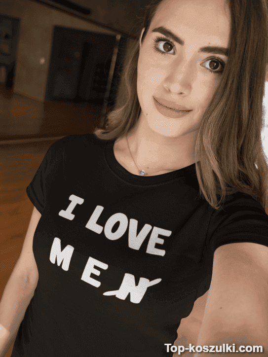 Śmieszna koszulka I love men