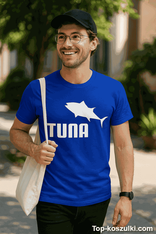 Śmieszna koszulka tuna