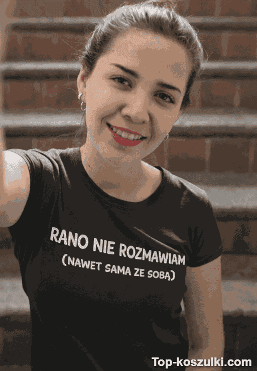Śmieszna koszulka rano nie rozmawiam