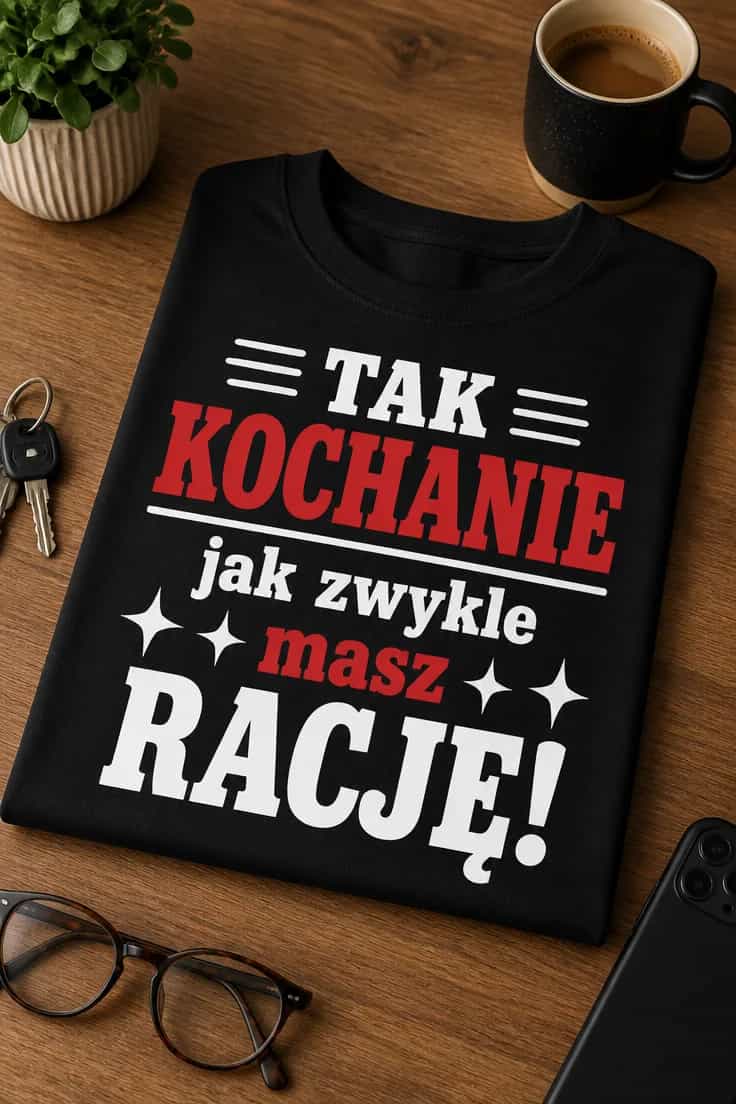 Koszulka dla partnera – Tak Kochanie jak zwykle masz Rację!