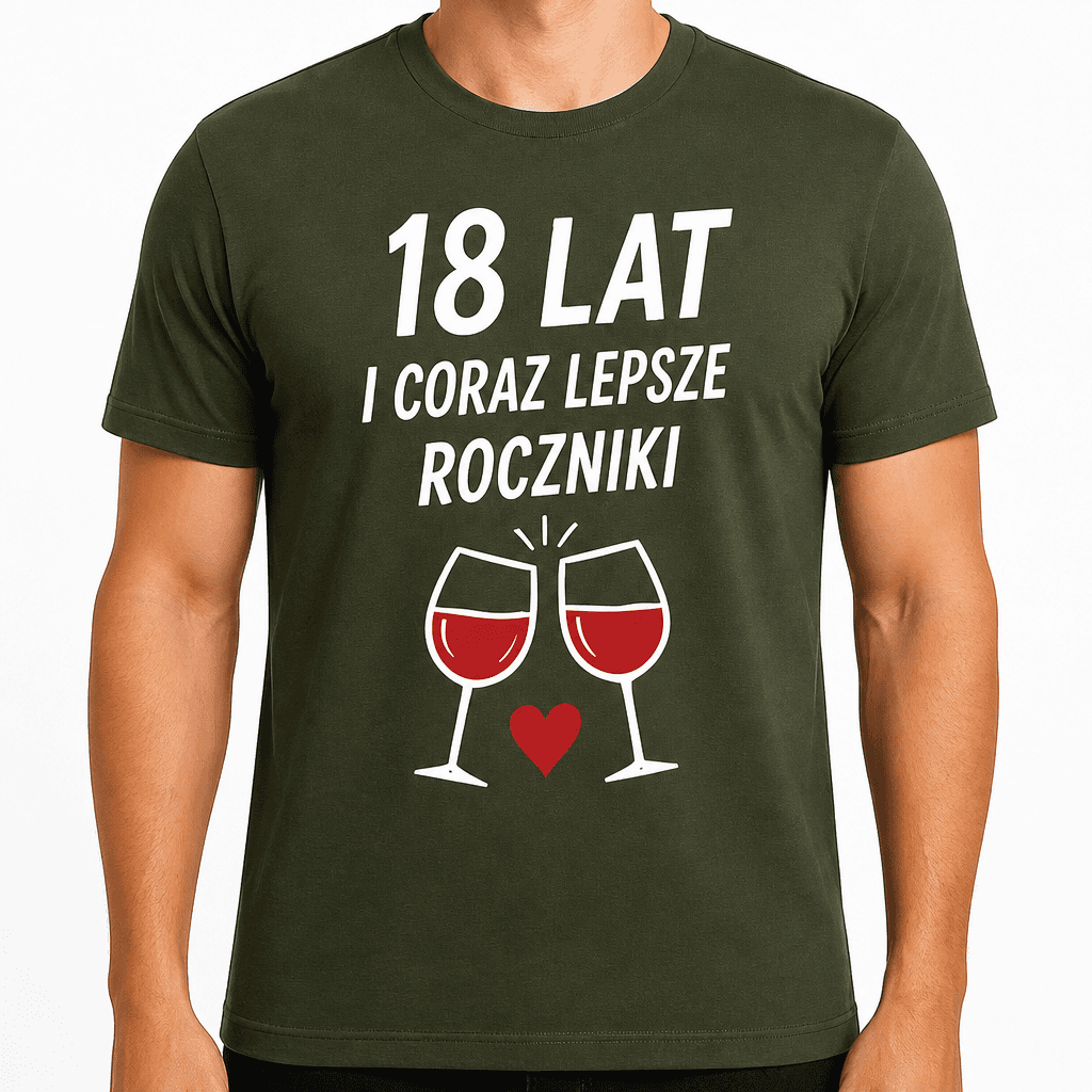 Koszulka na 18. urodziny – 18 lat i coraz lepsze roczniki