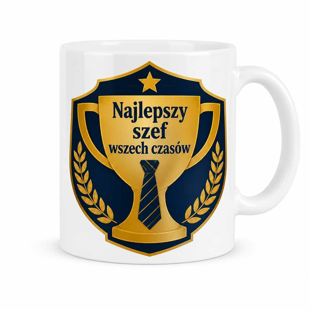Kubek z napisem Najlepszy szef wszech czasów