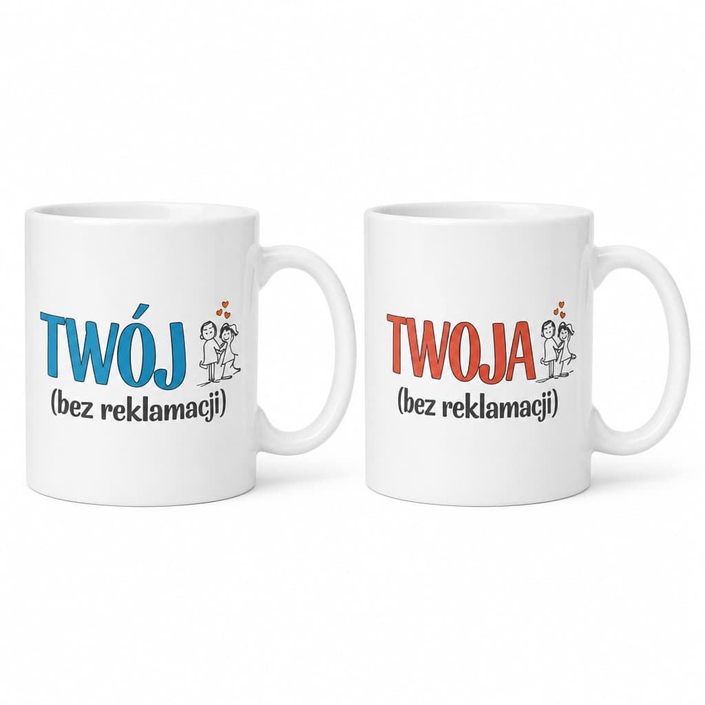 Kubki dla par twój twoja bez reklamacji