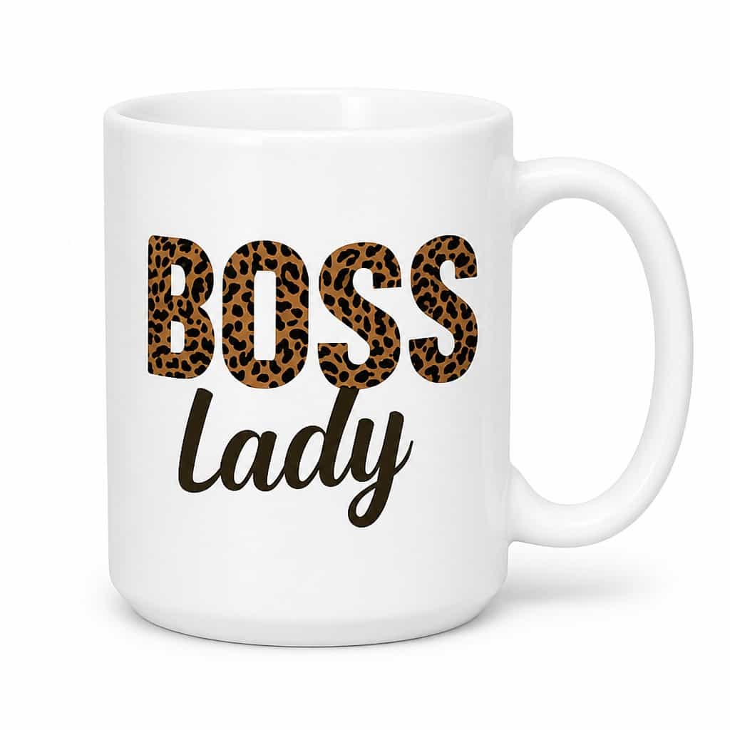 Śmieszny kubek Boss Lady