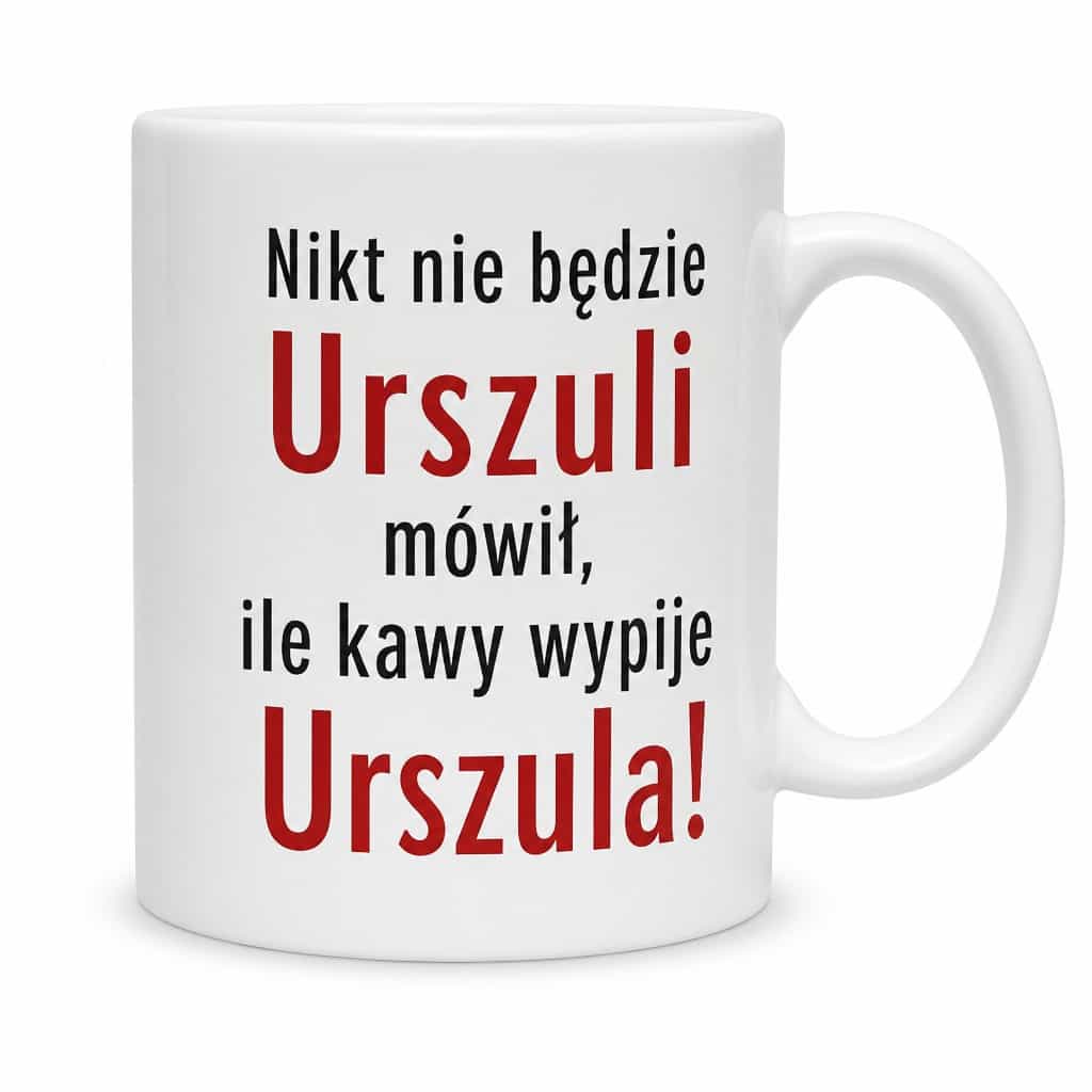 Śmieszny kubek do kawy z dowolnym imieniem
