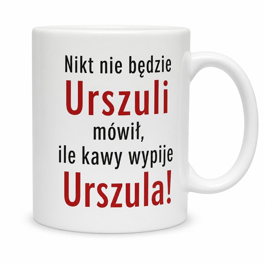 Śmieszny kubek do kawy z dowolnym imieniem