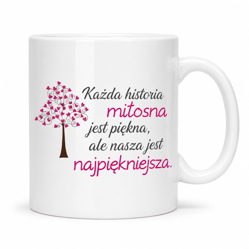 Śmieszny kubek historia miłosna
