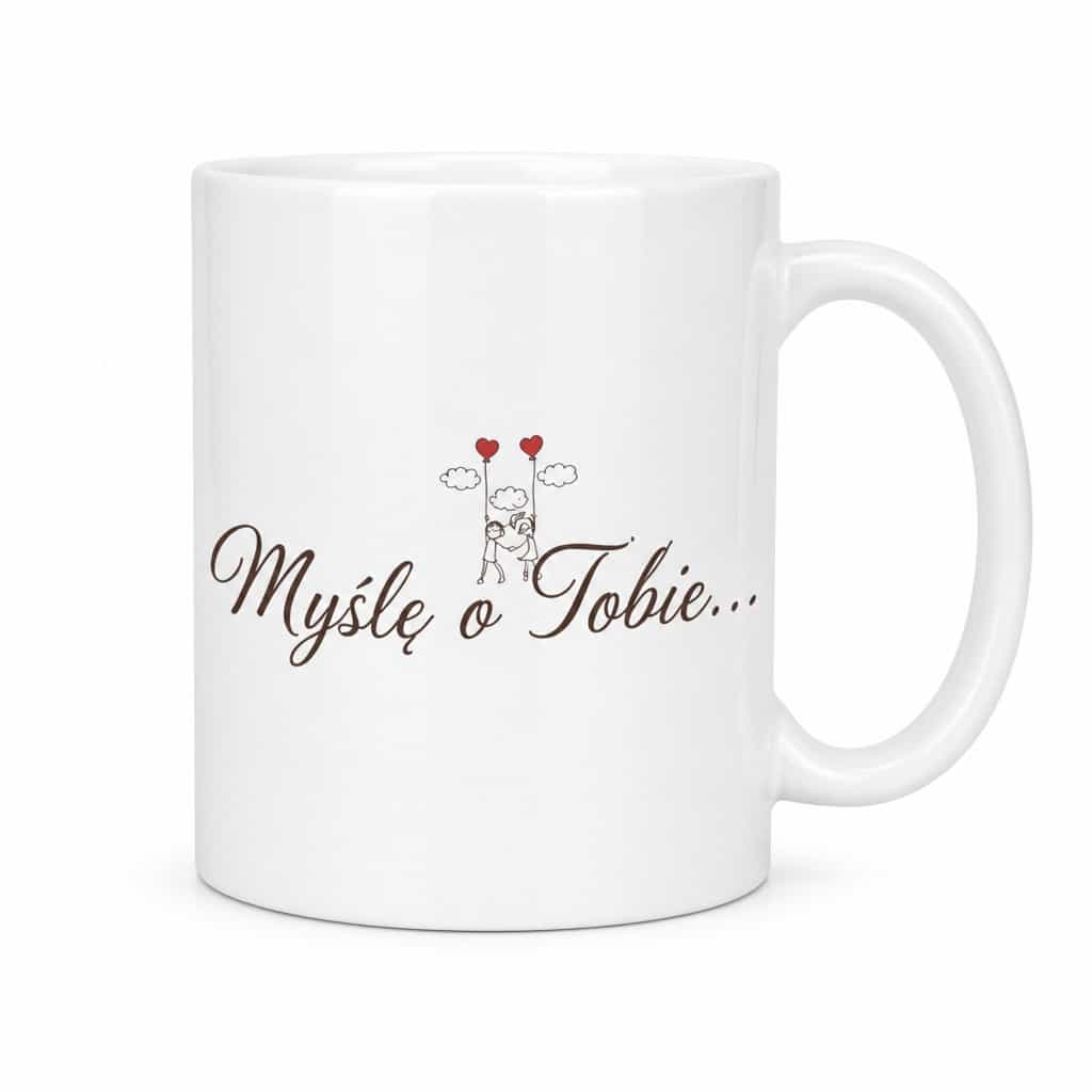 Śmieszny kubek myślę o Tobie