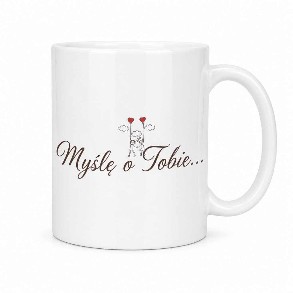 Śmieszny kubek myślę o Tobie
