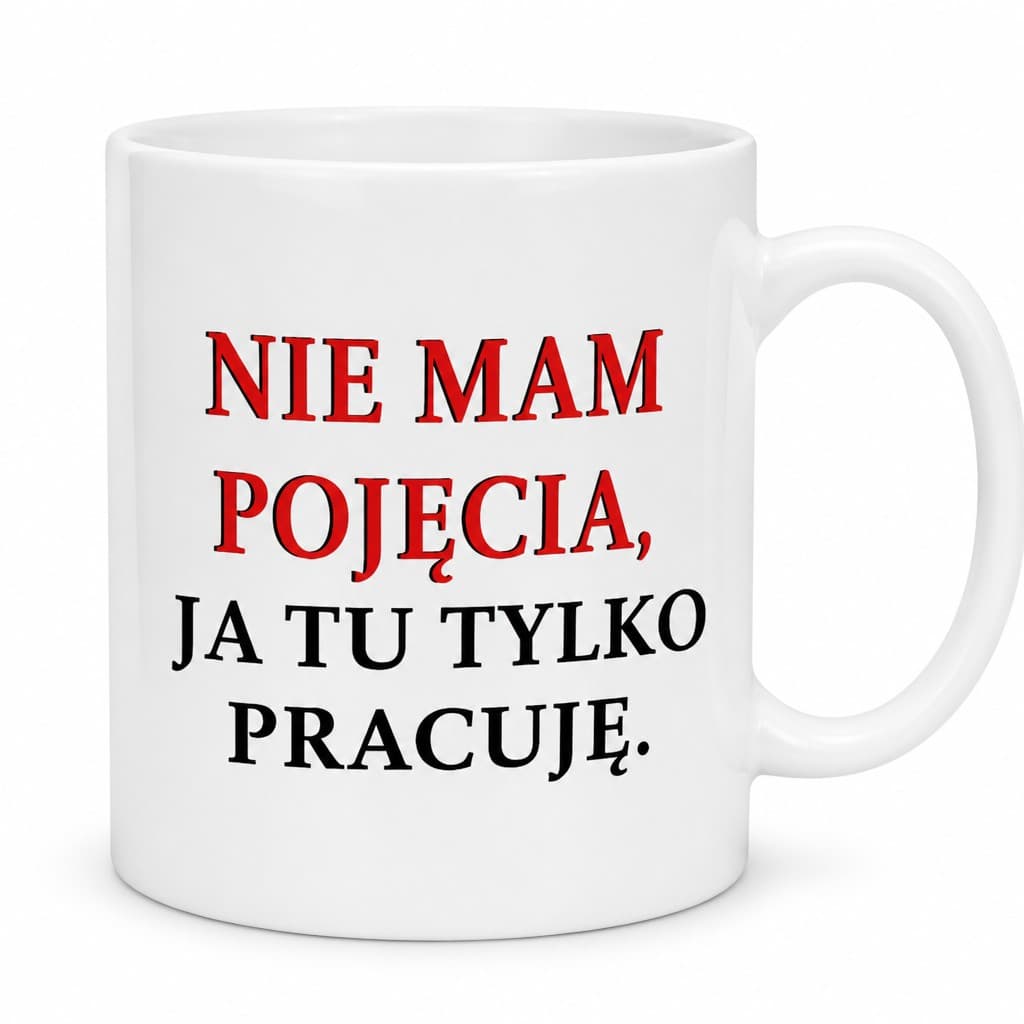 Śmieszny kubek nie mam pojęcia