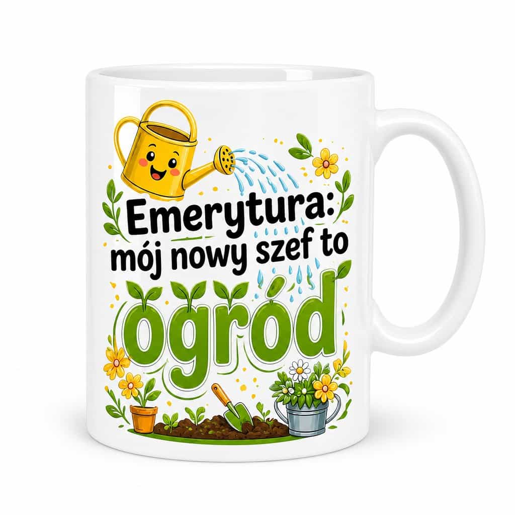Kubek na emeryturę mój nowy szef to ogród