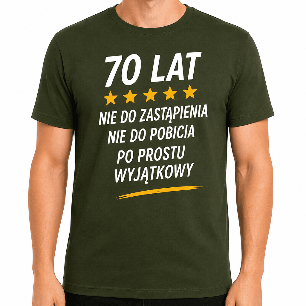 Koszulka na 70. urodziny – 70 lat nie do zastąpienia nie do pobicia po prostu wyjątkowy