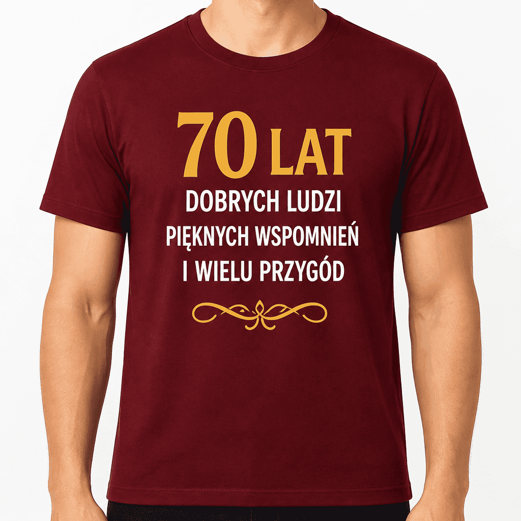 Koszulka na 70. urodziny – 70 lat dobrych ludzi pięknych wspomnień i wielu przygód