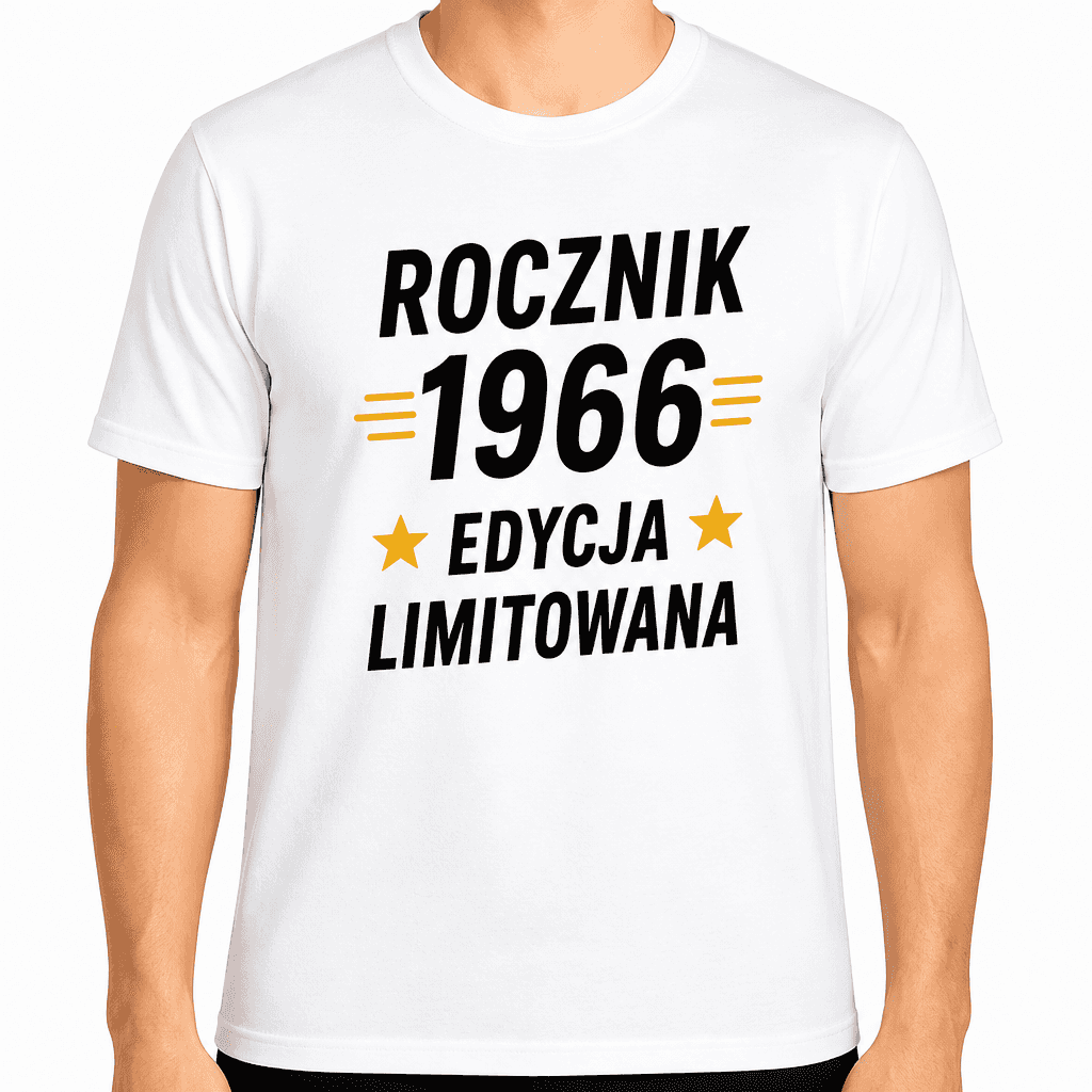 Koszulka na 60. urodziny – Rocznik 1966 edycja limitowana