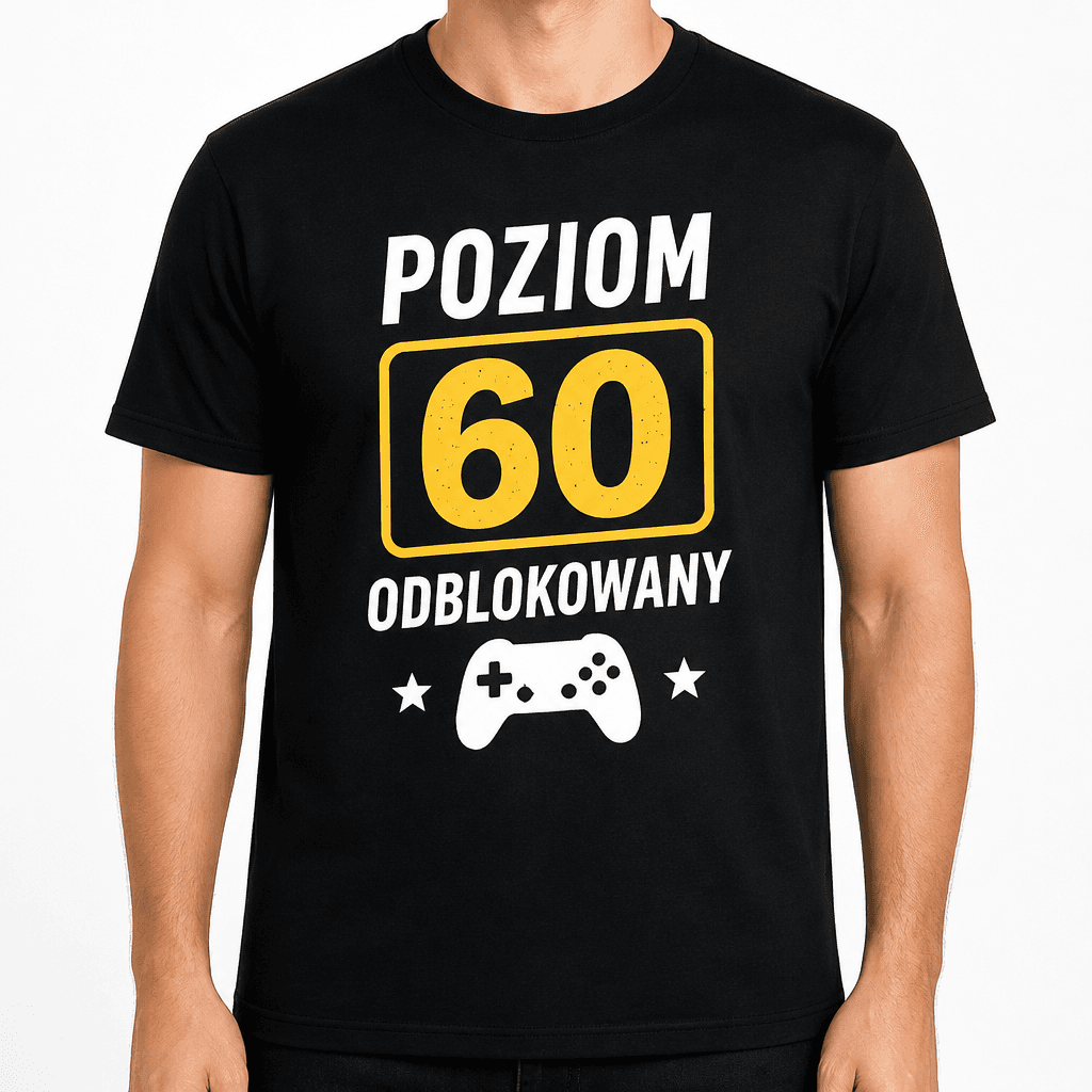 Koszulka na 60. urodziny – Poziom 60 odblokowany