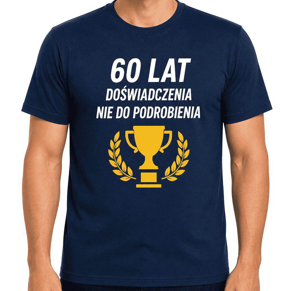 Koszulka na 60. urodziny – 60 lat doświadczenia nie do podrobienia