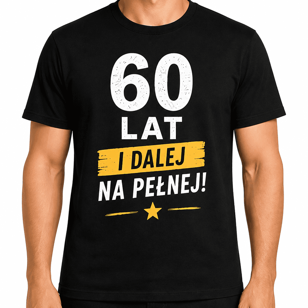Koszulka na 60. urodziny – 60 lat i dalej na pełnej!