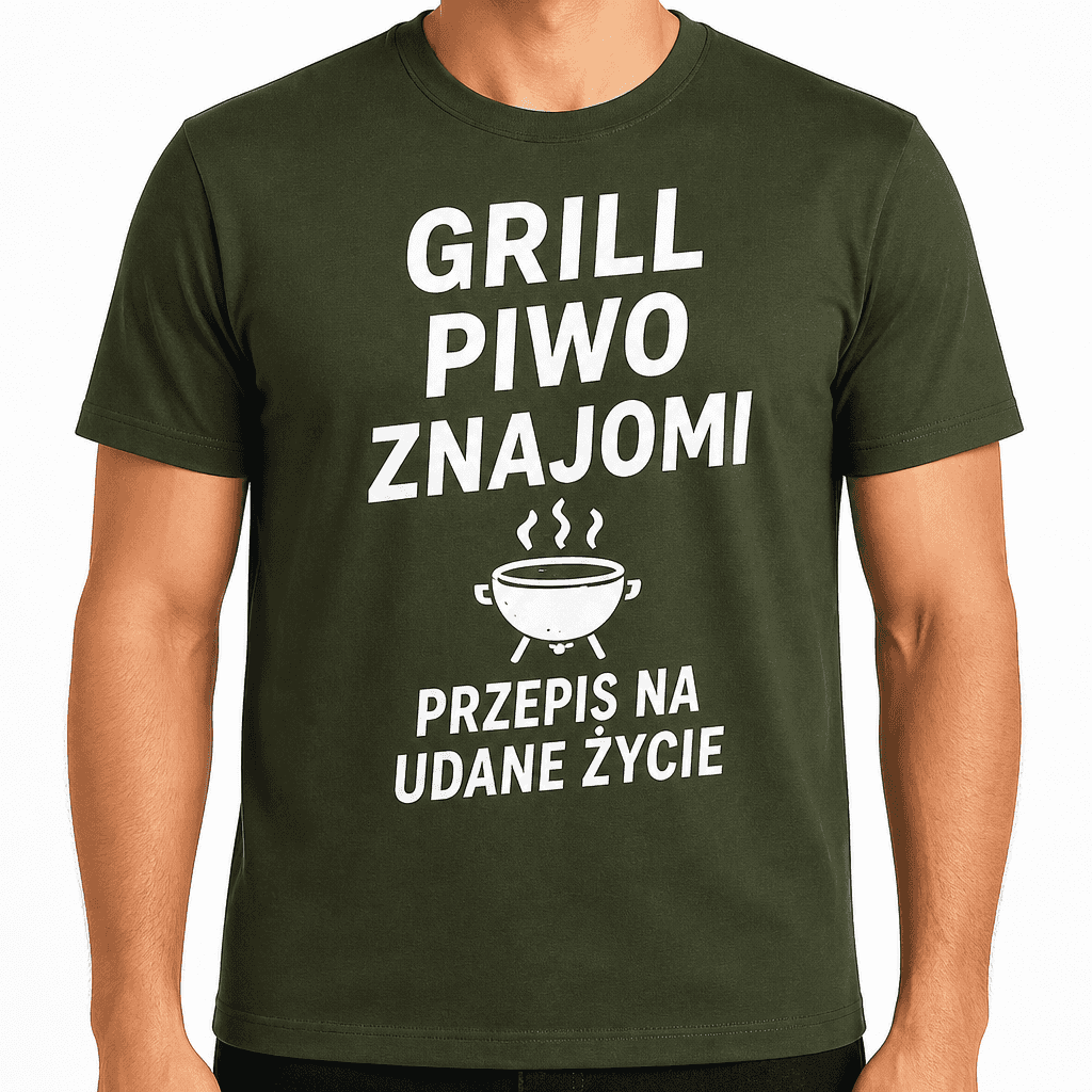 Koszulka na 60. urodziny – Grill piwo znajomi przepis na udane życie