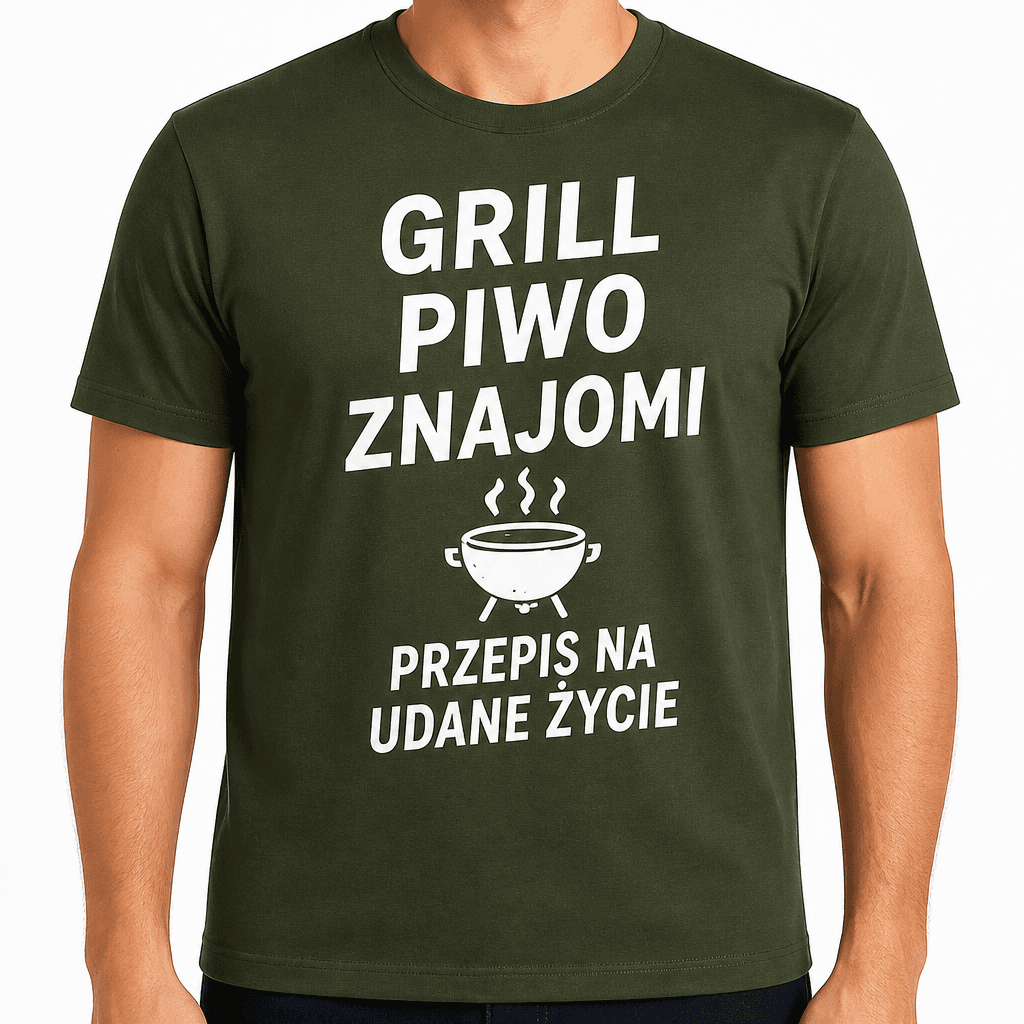 Koszulka na 60. urodziny – Grill piwo znajomi przepis na udane życie