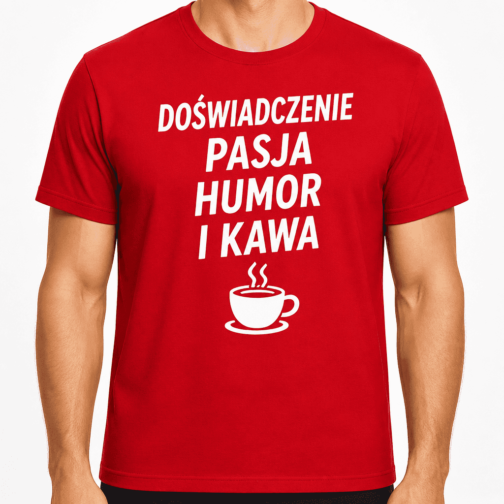Koszulka na 50. urodziny – Doświadczenie pasja humor i kawa