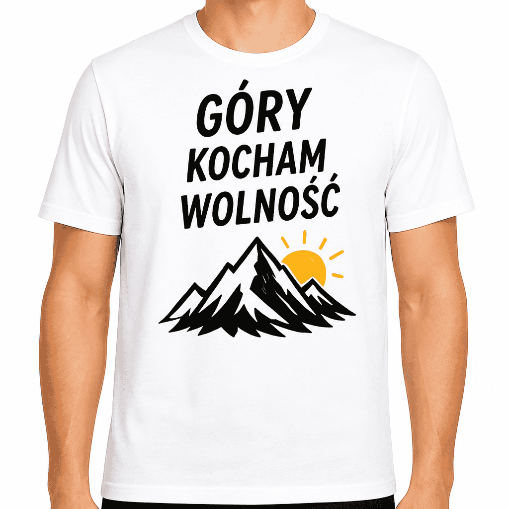 Koszulka na 50. urodziny – Góry kocham wolność