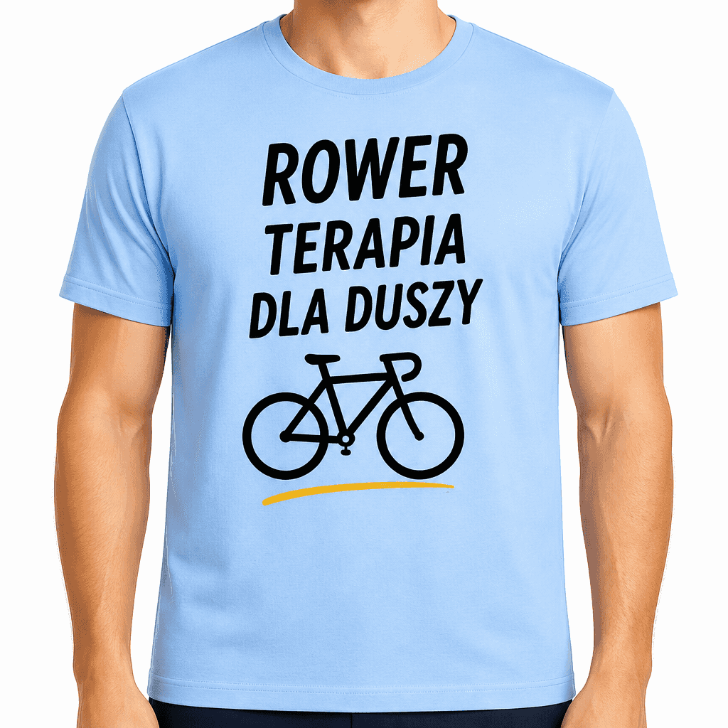 Koszulka na 50. urodziny – Rower terapia dla duszy