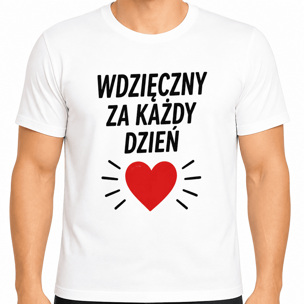 Koszulka na 50. urodziny – Wdzięczny za każdy dzień