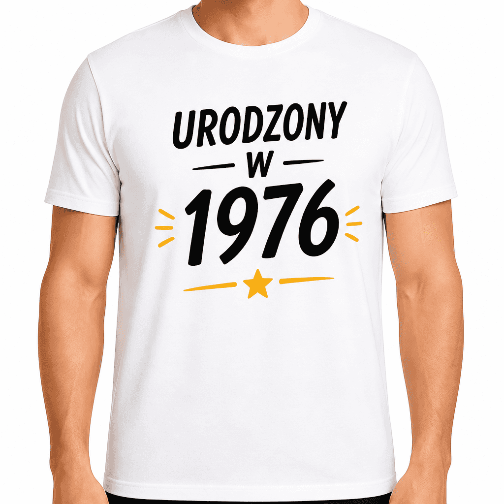 Koszulka na 50. urodziny – Urodzony w 1976