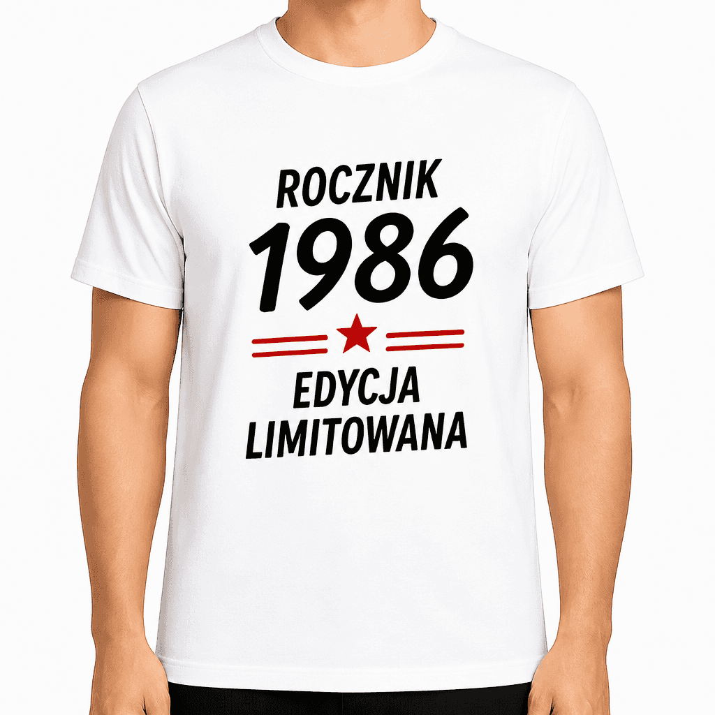 Koszulka na 40. urodziny – Rocznik 1986 edycja limitowana