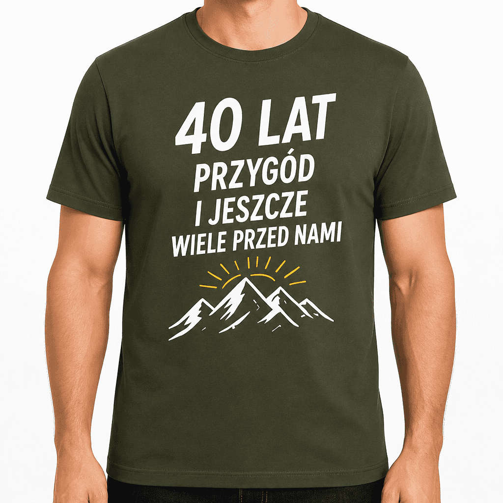 Koszulka na 40. urodziny – 40 lat przygód i jeszcze wiele przed nami