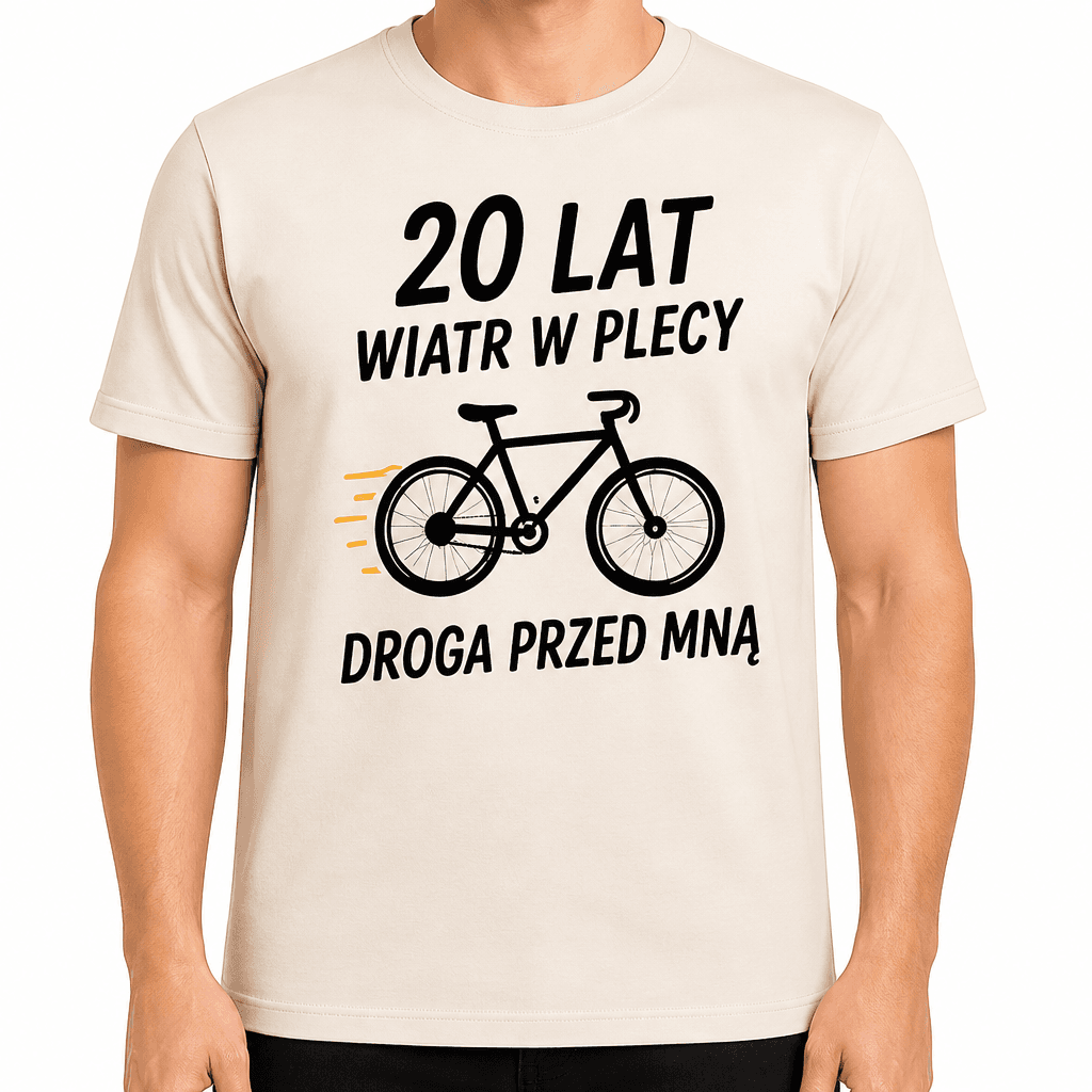 Koszulka na 20. urodziny – 20 lat wiatr w plecy droga przed mną
