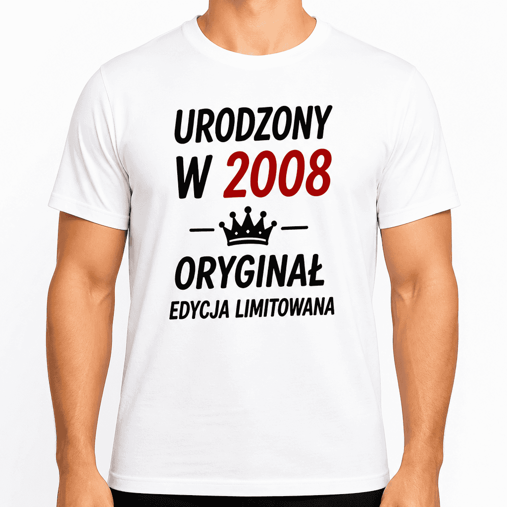 Koszulka na 18. urodziny – Urodzony w 2008 oryginał edycja limitowana