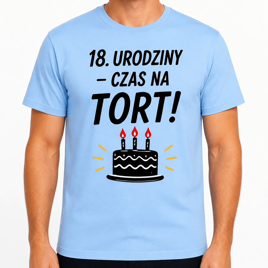 Koszulka na 18. urodziny – 18. Urodziny – czas na tort!