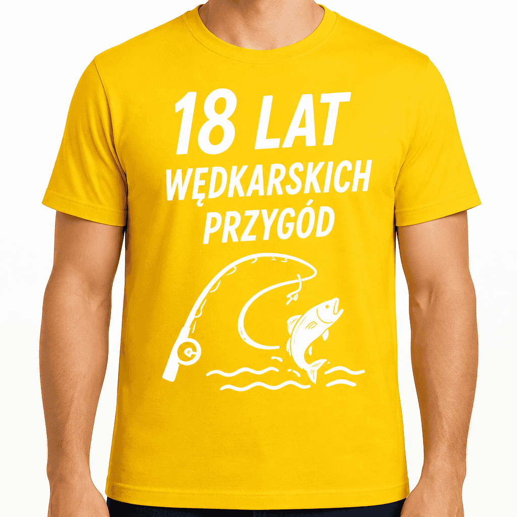 Koszulka na 18. urodziny – 18 lat wędkarskich przygód