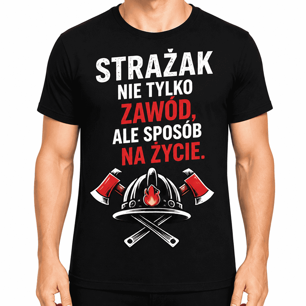 Koszulka dla strażaka – Strażak nie tylko zawód, ale sposób na życie.