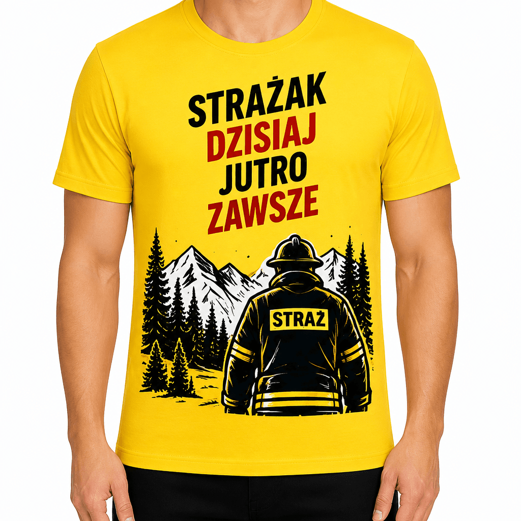 Koszulka dla strażaka – Strażak dzisiaj jutro zawsze